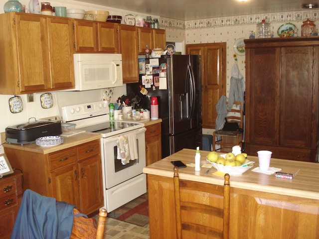 kitchen with white appliances