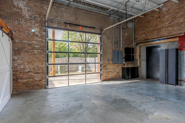 garage featuring electric panel