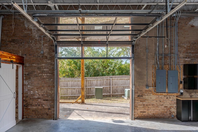 garage featuring electric panel