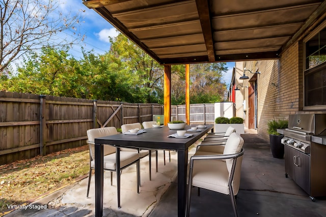 view of patio / terrace with grilling area