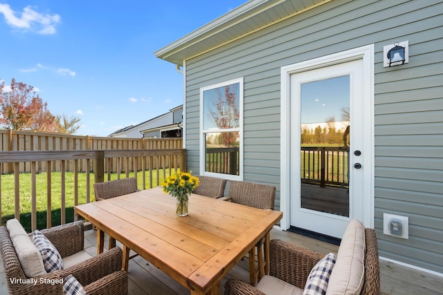 148 Nuthatch Trl, Georgetown, KY 40324 - wooden deck featuring outdoor dining area