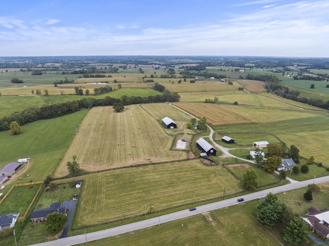 bird's eye view featuring a rural view