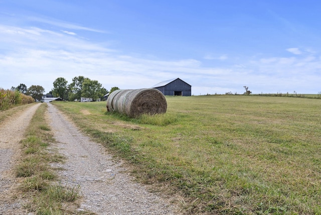 view of street featuring a rural view