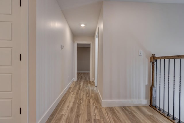 hall featuring light hardwood / wood-style floors