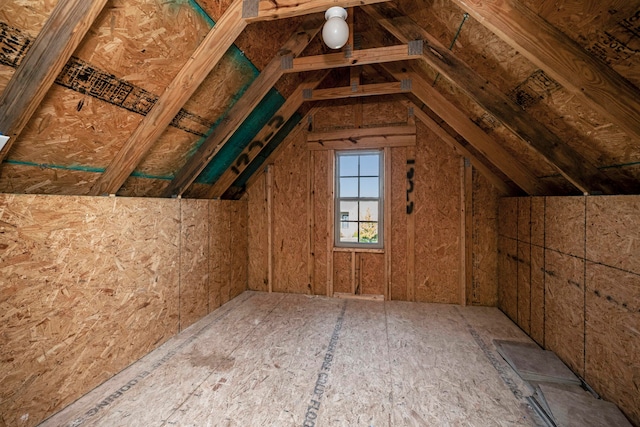 view of attic