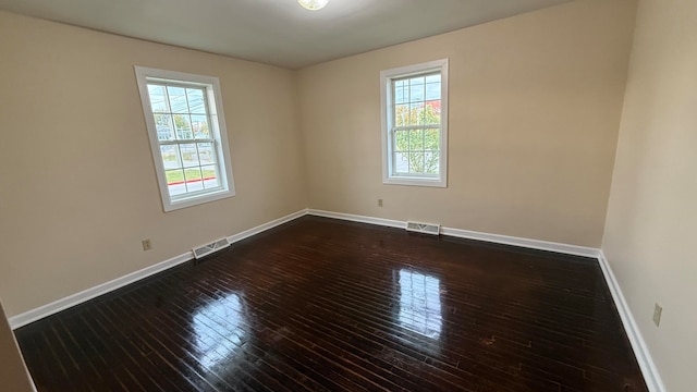 empty room featuring wood-type flooring