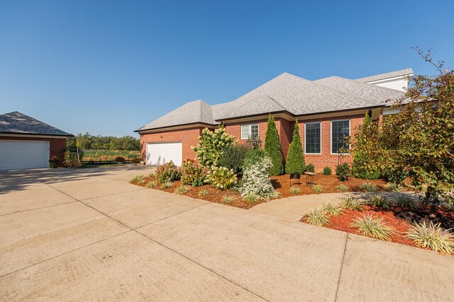 view of home's exterior with a garage