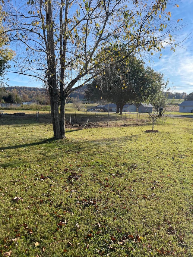 view of yard featuring a rural view