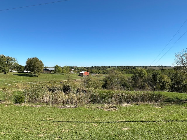 view of yard featuring a rural view