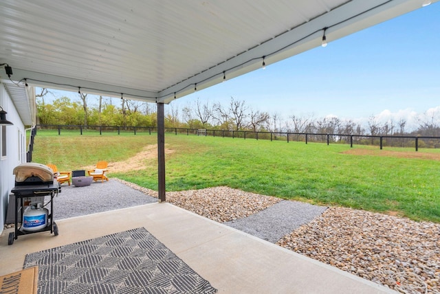 view of patio / terrace with a fenced backyard