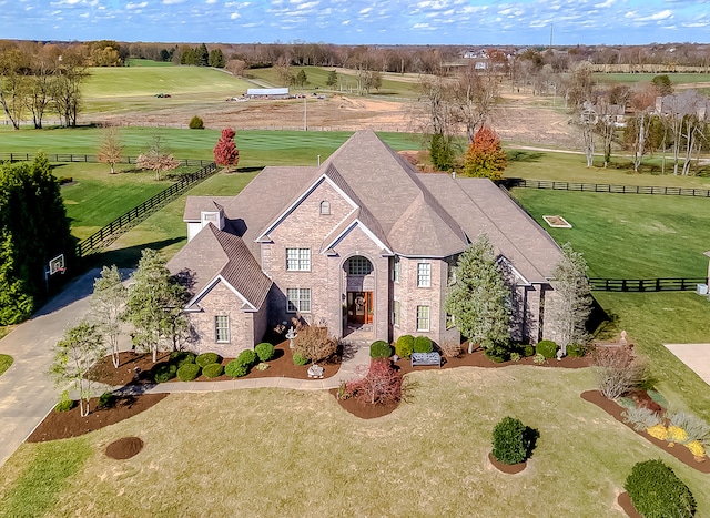 bird's eye view featuring a rural view