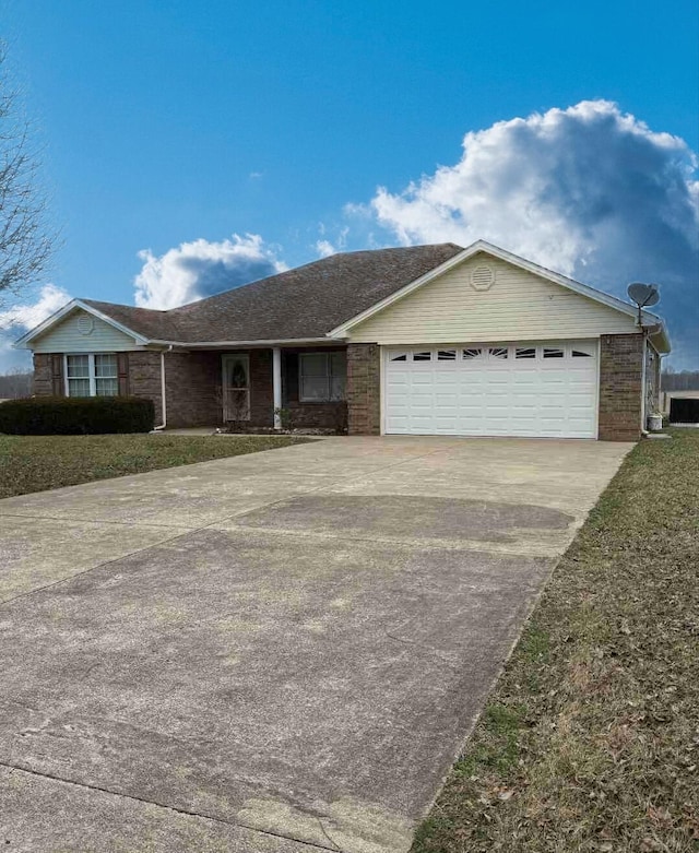 ranch-style home with a garage