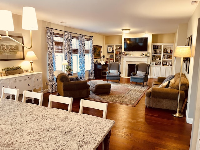 dining room featuring dark hardwood / wood-style floors