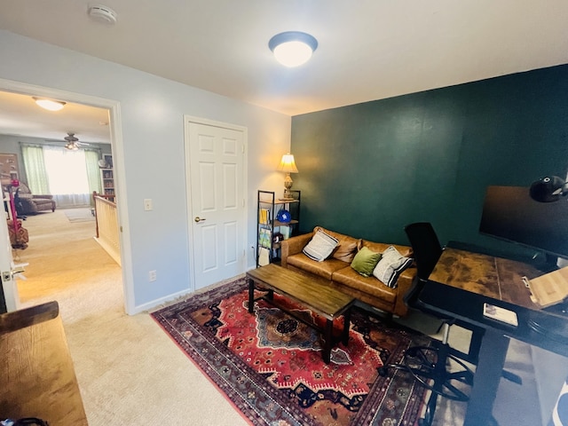 view of carpeted living room