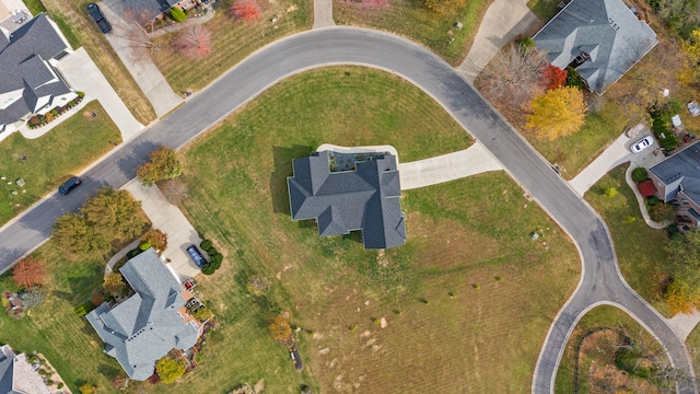 aerial view featuring a residential view