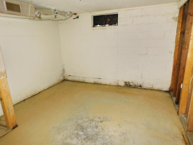 199 Caney Creek Rd, Stamping Ground, KY 40379 - unfinished basement featuring concrete block wall