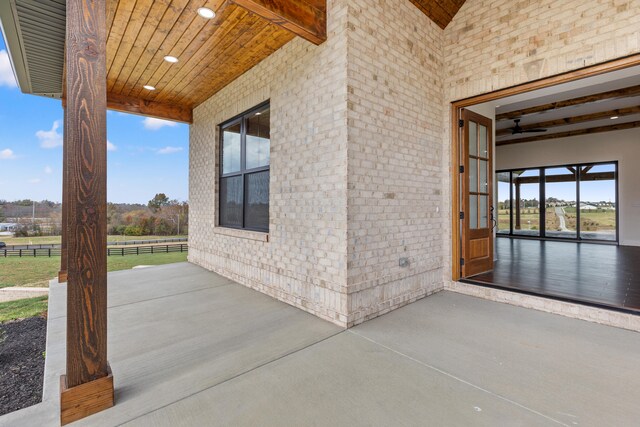 view of exterior entry featuring french doors