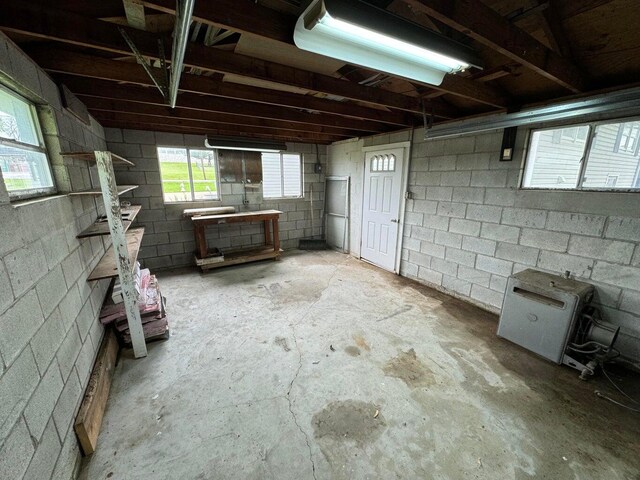 view of basement