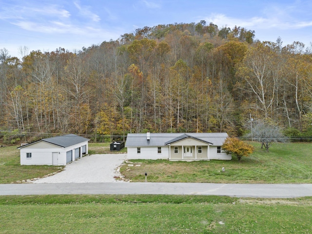 223 Sycamore Rd, Stanton, KY 40380 - birds eye view of property with a forest view