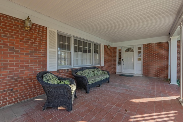 view of patio / terrace with covered porch