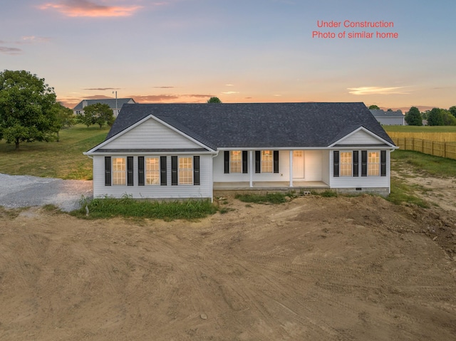 view of ranch-style house