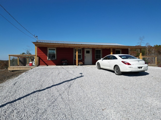 view of single story home