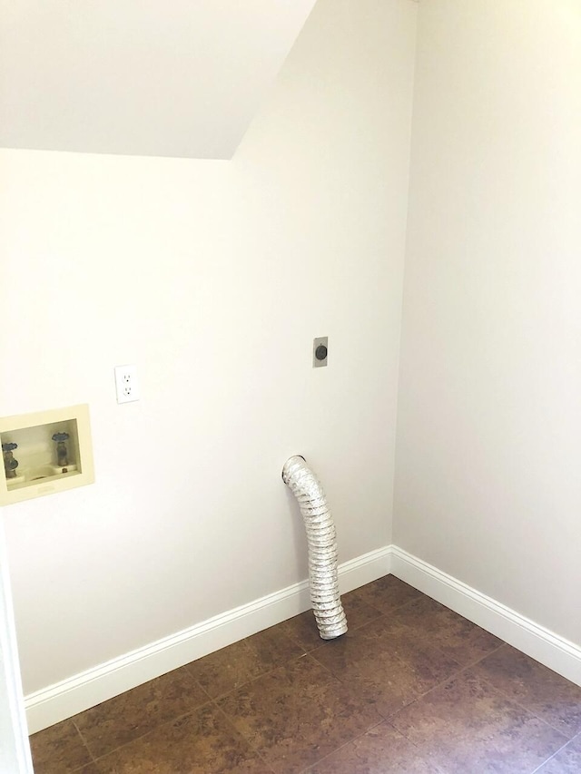 washroom featuring electric dryer hookup and hookup for a washing machine