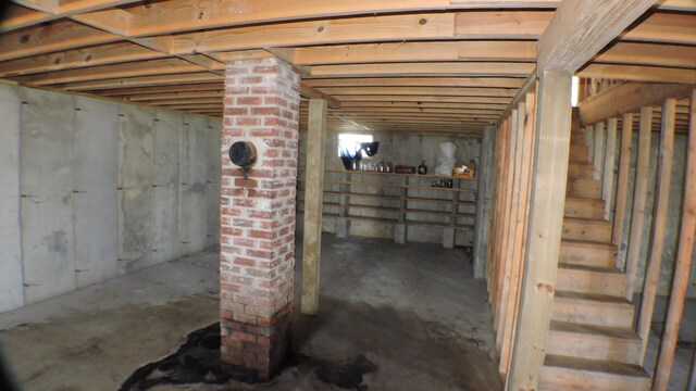 view of basement