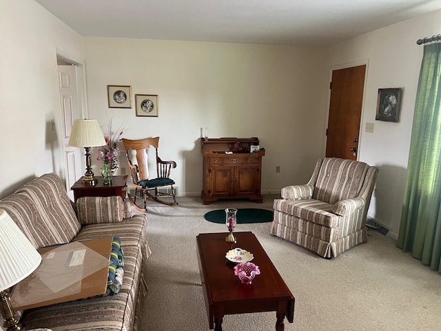 view of carpeted living room