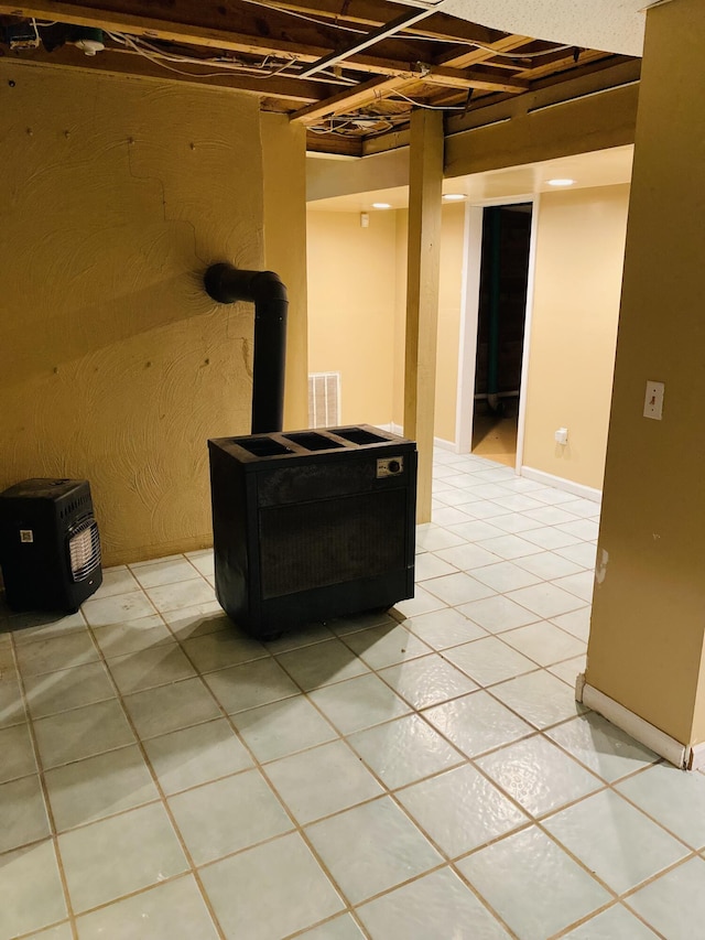 interior space with tile patterned floors