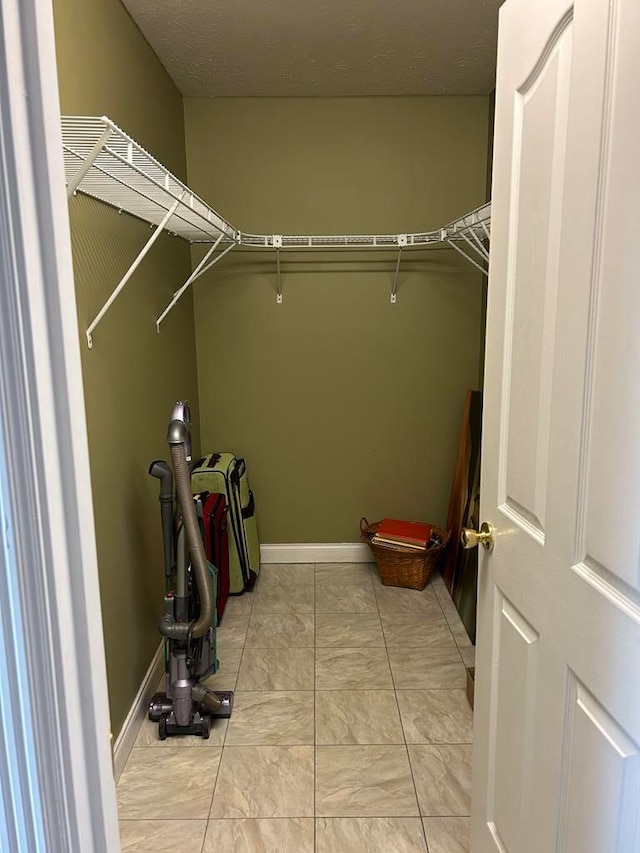 view of walk in closet