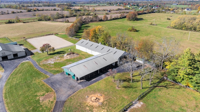 drone / aerial view featuring a rural view