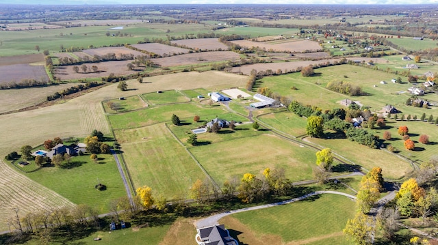 drone / aerial view featuring a rural view