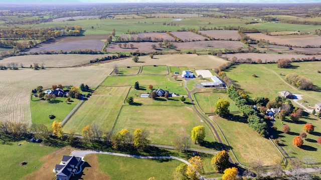 bird's eye view featuring a rural view