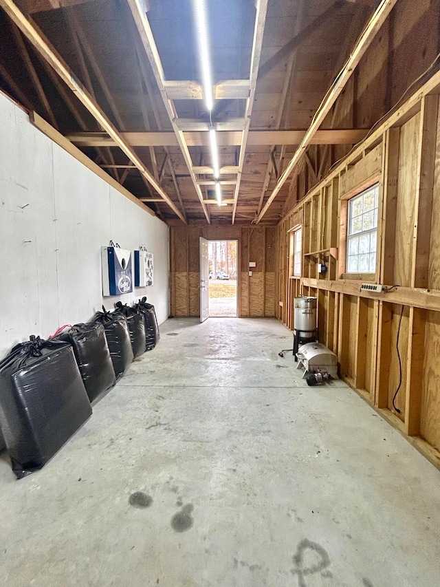 miscellaneous room with concrete flooring