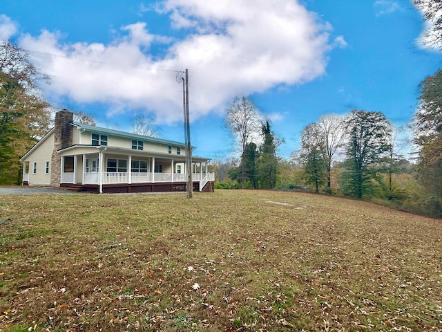 exterior space with covered porch