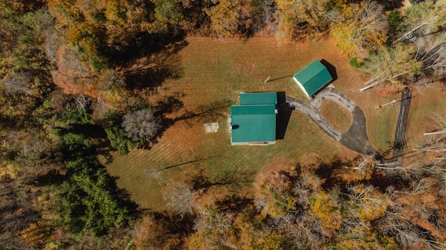 aerial view featuring a rural view