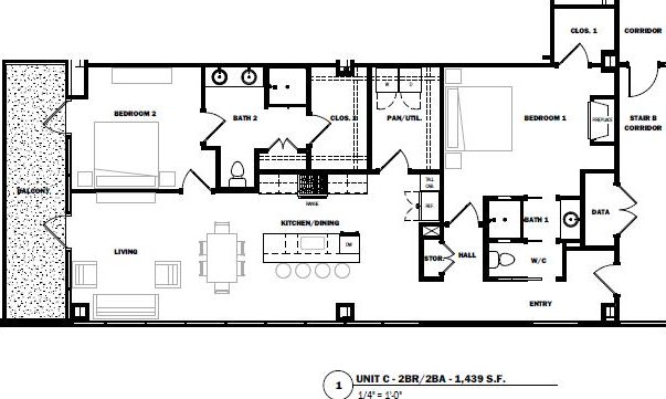 106 W Vine St Unit 407, Lexington, KY 40507 - room layout
