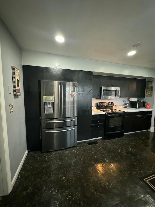 kitchen with stainless steel appliances