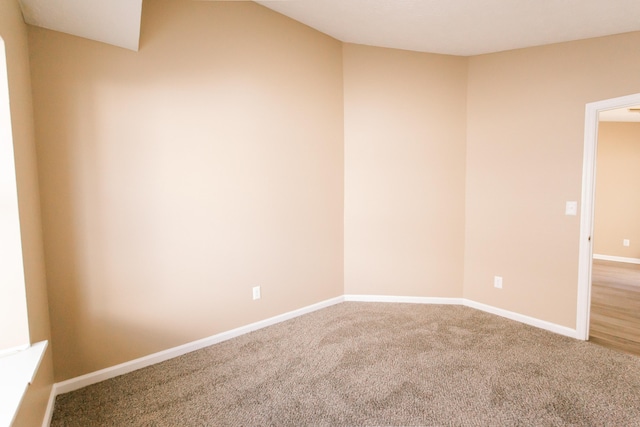 view of carpeted spare room