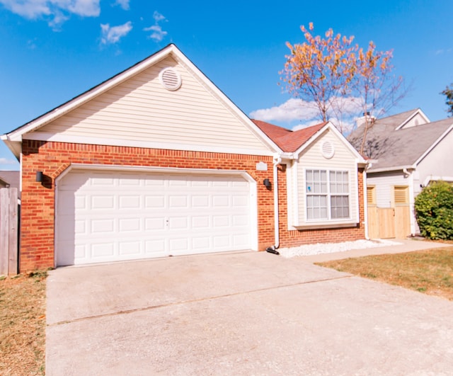 view of front facade with a garage