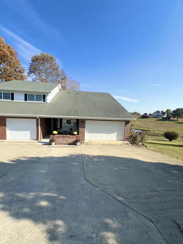 view of front of home featuring a garage