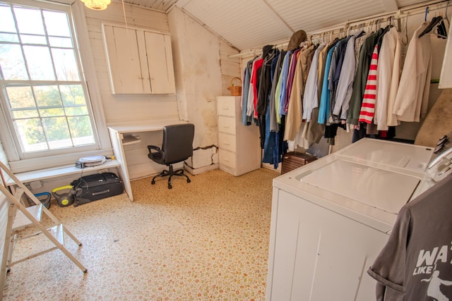 laundry area featuring independent washer and dryer