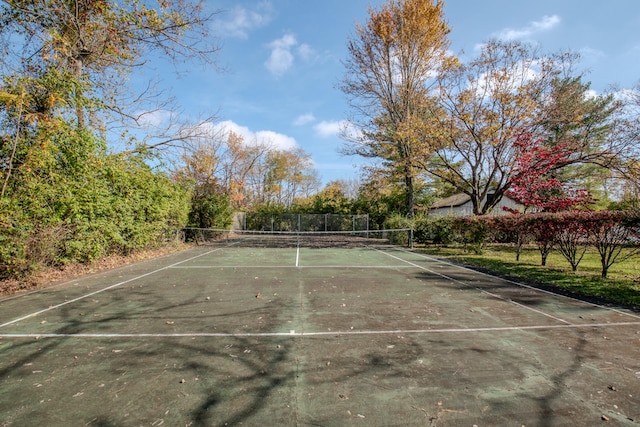 view of tennis court