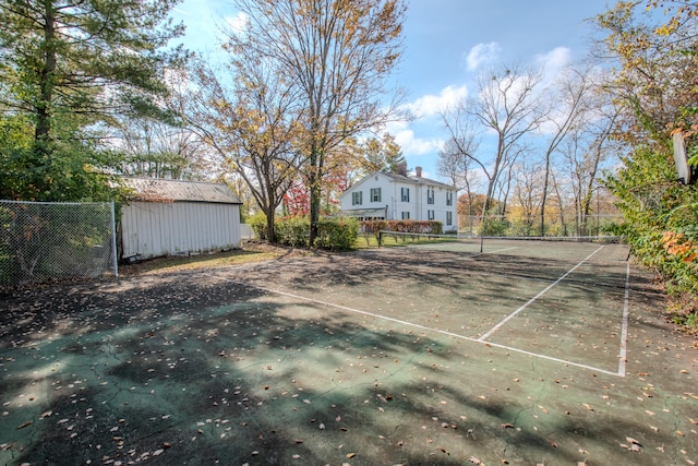 view of tennis court