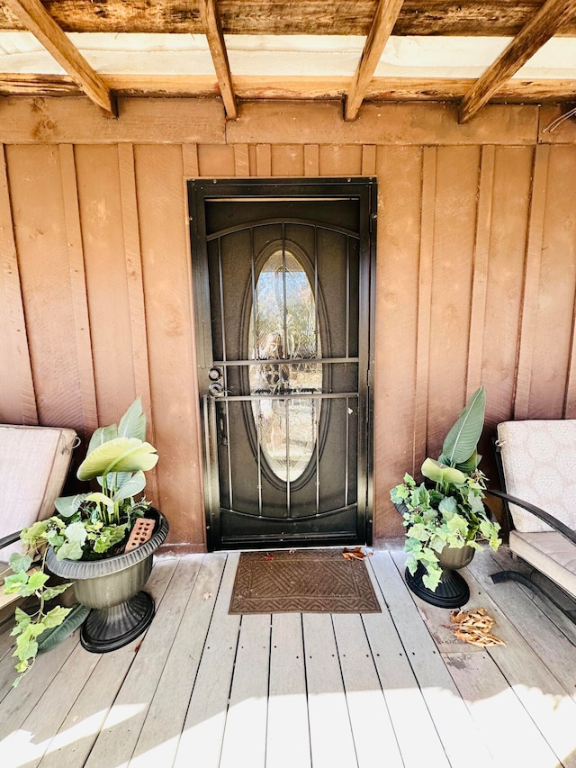 view of doorway to property