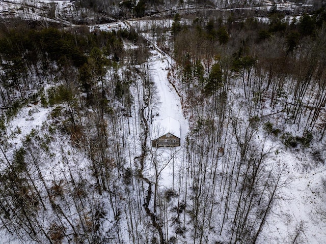 view of snowy aerial view