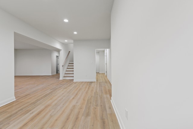 interior space featuring light hardwood / wood-style floors