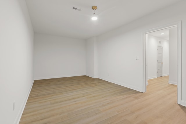 empty room featuring light wood-type flooring