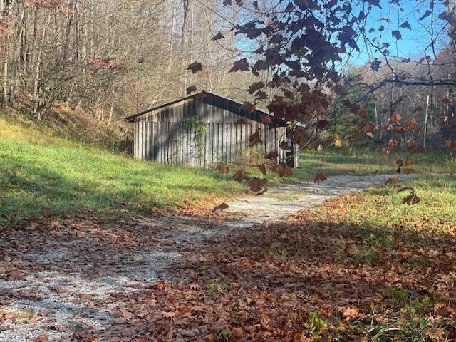 view of yard with an outdoor structure